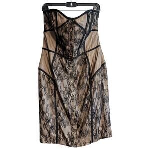 Reiss Babie Bustier Paneled Lace Dress NWT Size 10 Little Black Dress